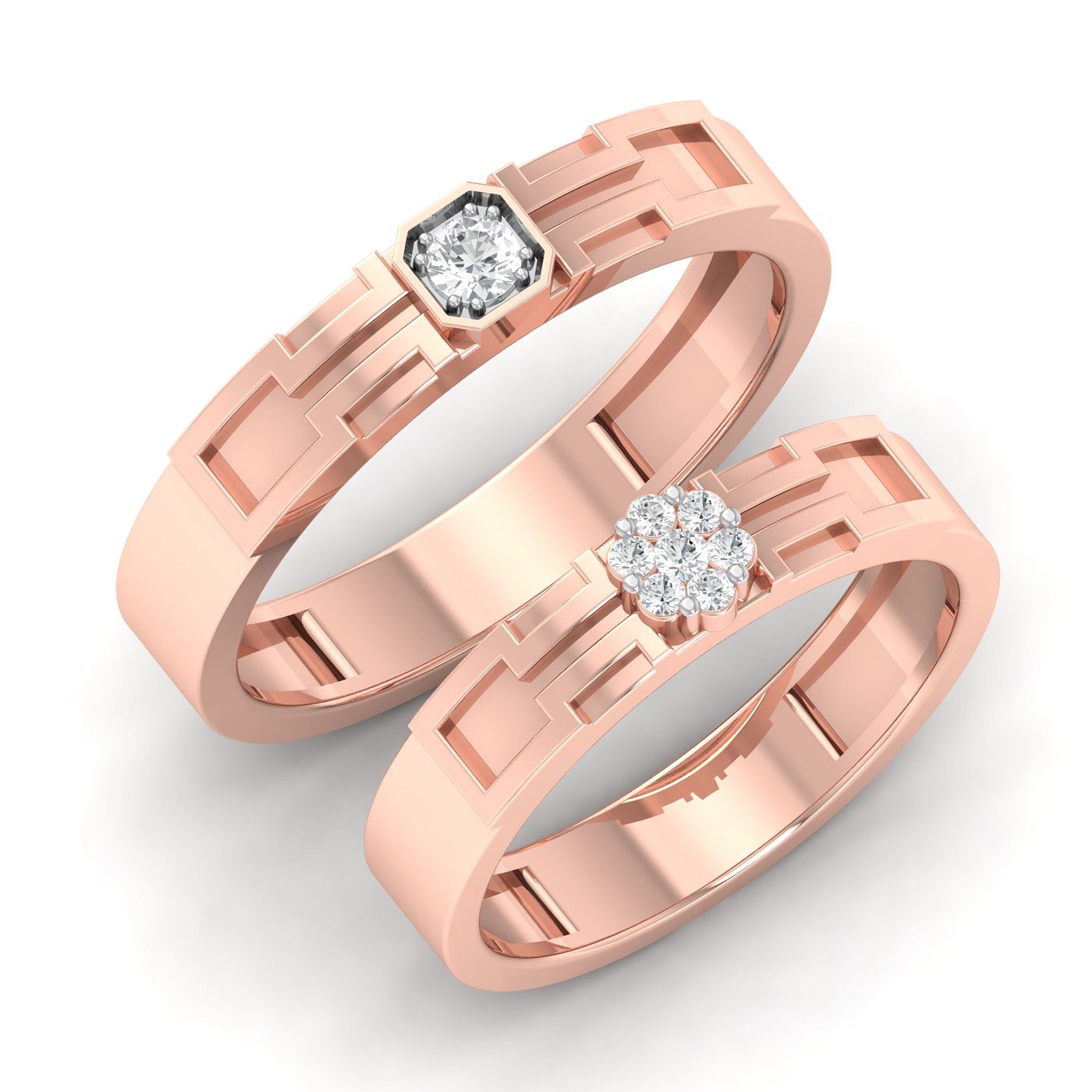 atjewels Elegant Couple Ring in Plated on 925 Sterling Silver White Zi –  atjewels.in