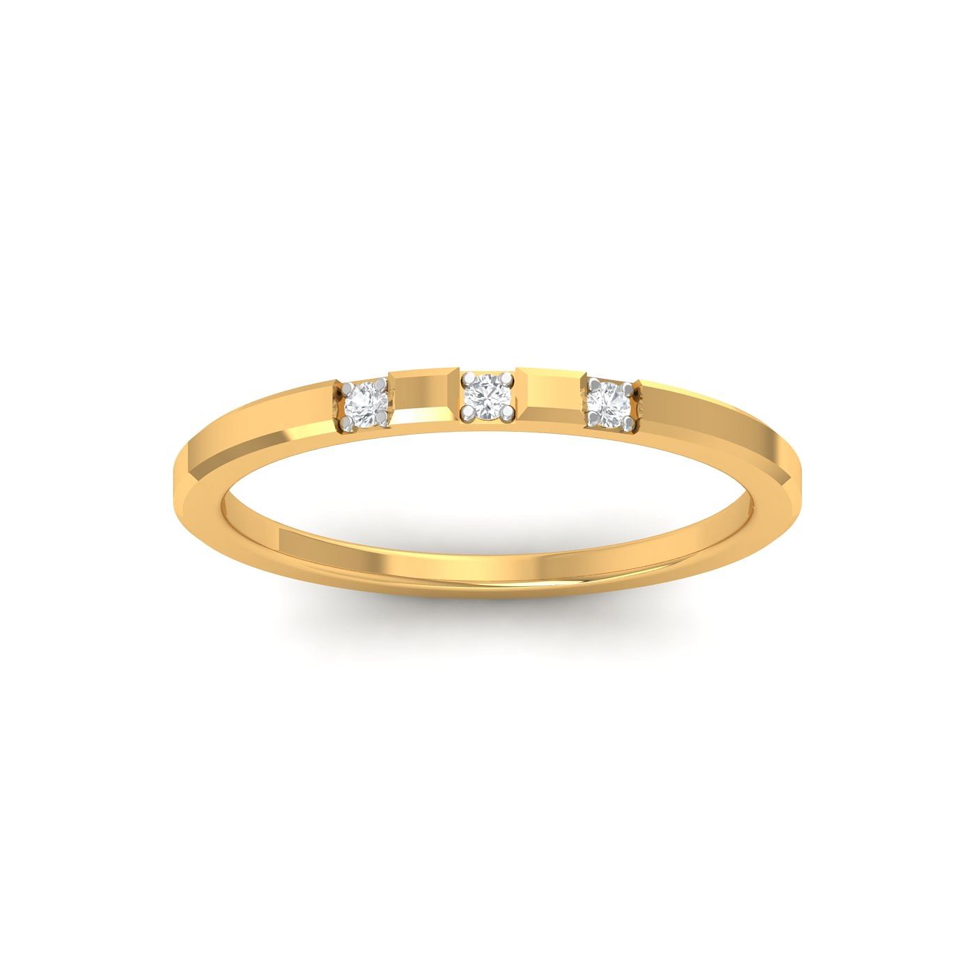 SPE Gold -22k Three Stone Gold Elegant Ring - for Men's