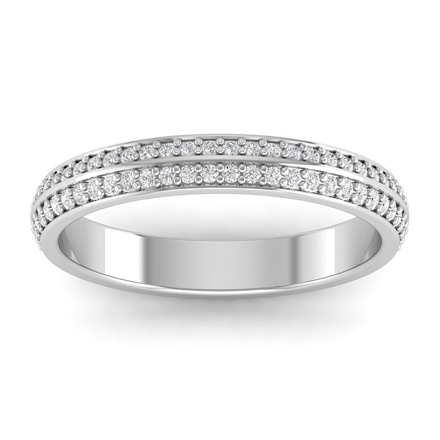 Duo Diamond Layer Wedding Ring