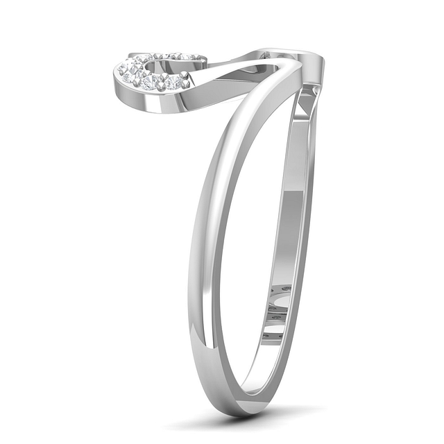 Heart Swan Cuff Diamond Ring