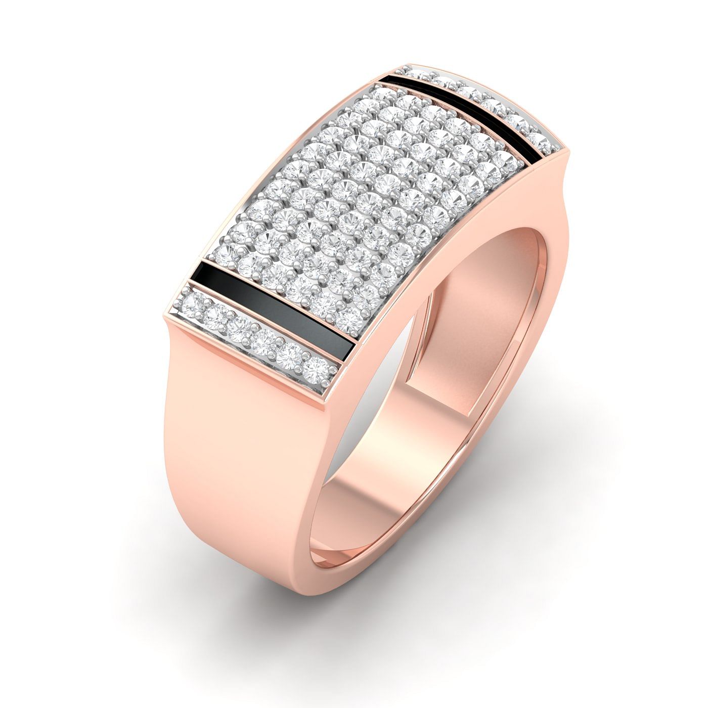 Mens Rose Gold Champagne & White Diamond Ring | Rocky Mountain Gold &  Silver Exchange