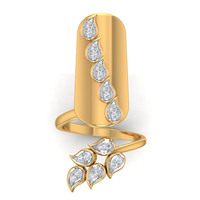 Fashionable Diamond Nail Ring