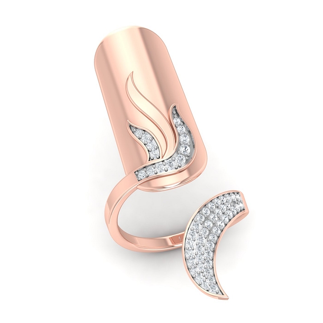 Modern Fingernail Cap Ring