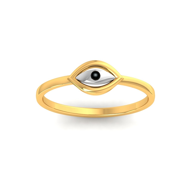 Eye Shape Gold Ring