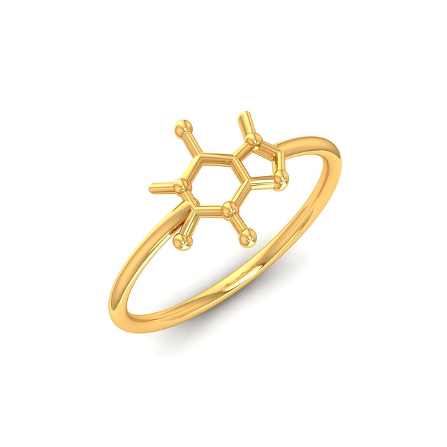 Chemical Bond Gold Ring
