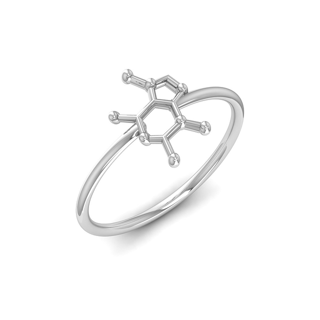 Molecular Structure Gold Ring