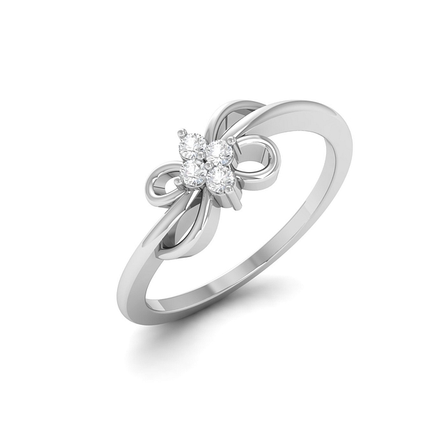 Delicate Diamond Bow Ring