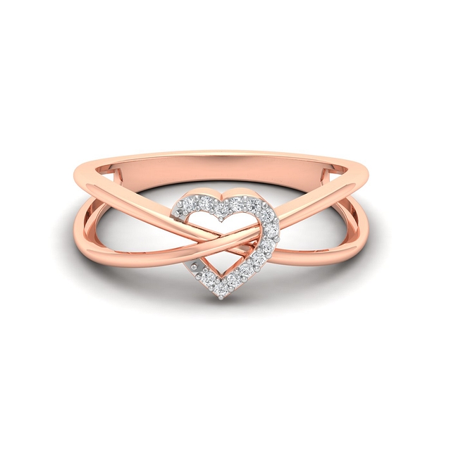 Criss Heart Diamond Ring