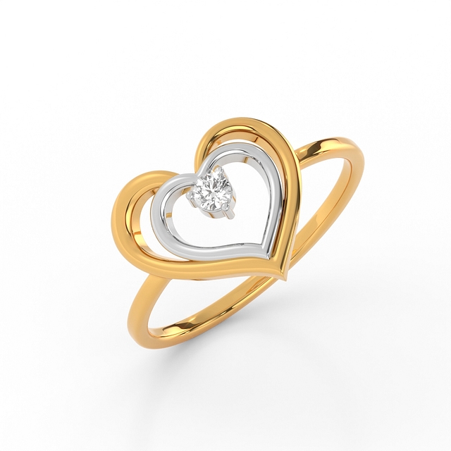 Duo Heart Diamond Ring