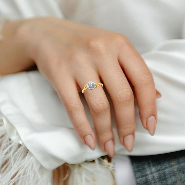 Whimsical Floral Diamond Ring