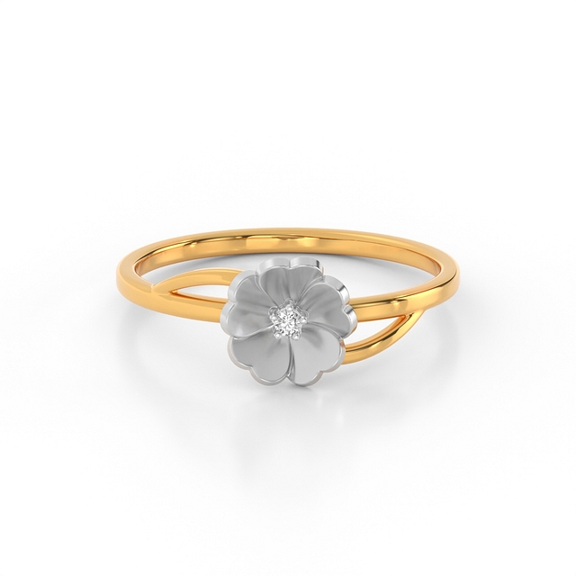 Whimsical Floral Diamond Ring