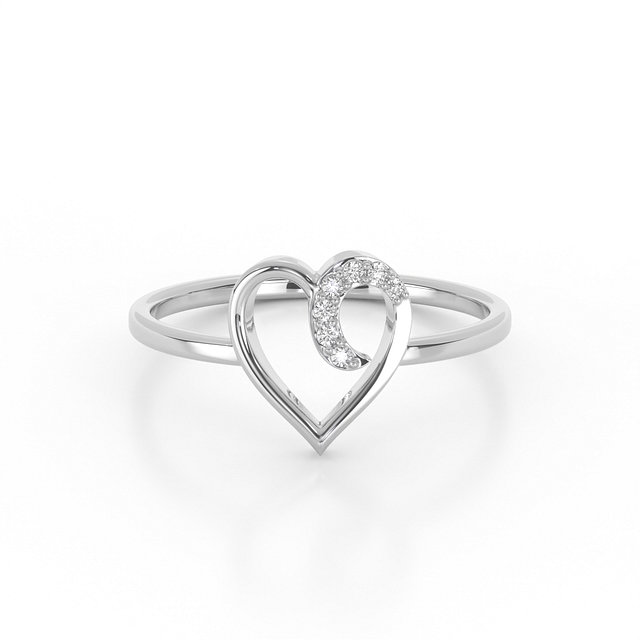 Love Heart Diamond Ring